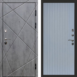 Входная дверь Termo-Door Лучи Бетон Темный - Flat Grey софт