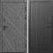 Входная дверь Termo-Door Лучи Бетон Темный - Флэт Черный кварц