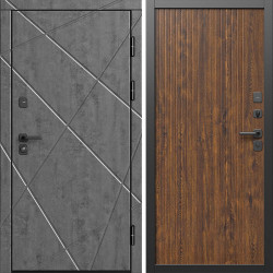 Входная дверь Termo-Door Лучи Бетон Темный - Флэт Дуб