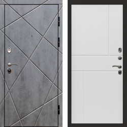Входная дверь Termo-Door Лучи Бетон Темный - Горизонт белый
