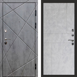 Входная дверь Termo-Door Лучи Бетон Темный - Горизонт бетон светлый