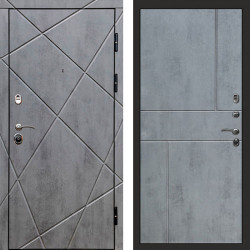 Входная дверь Termo-Door Лучи Бетон Темный - Горизонт бетон темный