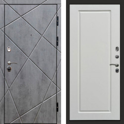 Входная дверь Termo-Door Лучи Бетон Темный - Гранд Белый софт