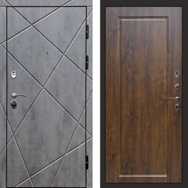 Входная дверь Termo-Door Лучи Бетон Темный - Гранд Дуб