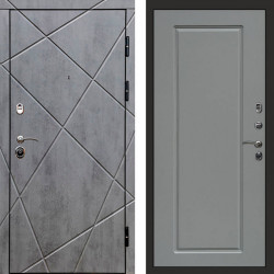 Входная дверь Termo-Door Лучи Бетон Темный - Гранд Grey софт