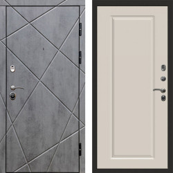 Входная дверь Termo-Door Лучи Бетон Темный - Гранд Слоновая кость