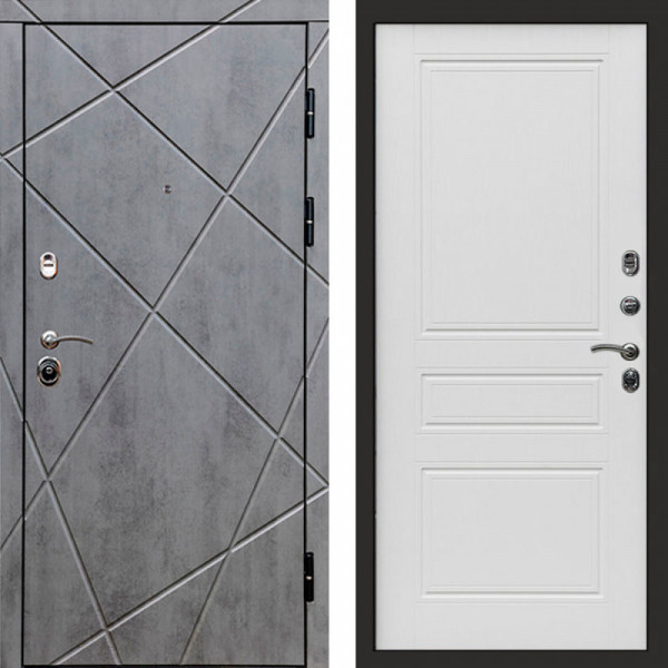 Входная дверь Termo-Door Лучи Бетон Темный - Классика лиственница