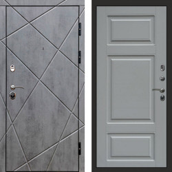 Входная дверь Termo-Door Лучи Бетон Темный - Лион Grey софт