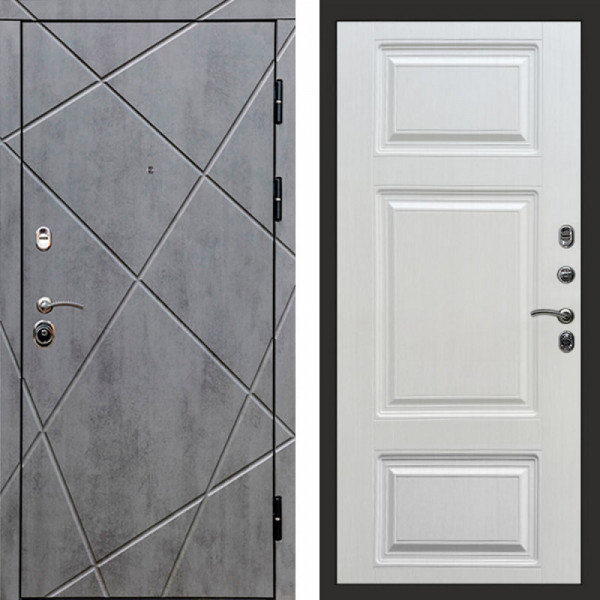 Входная дверь Termo-Door Лучи Бетон Темный - Лион Лиственница