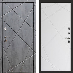 Входная дверь Termo-Door Лучи Бетон Темный - Лучи белый