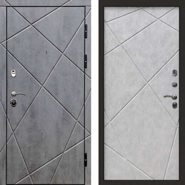 Входная дверь Termo-Door Лучи Бетон Темный - Лучи бетон светлый