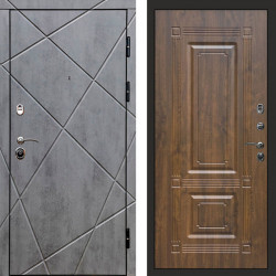 Входная дверь Termo-Door Лучи Бетон Темный - Мадрид Дуб