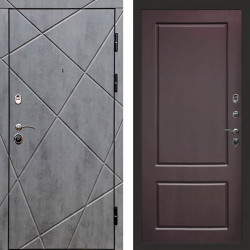 Входная дверь Termo-Door Лучи Бетон Темный - Марсель Шоколад