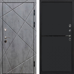Входная дверь Termo-Door Лучи Бетон Темный - Нео Black
