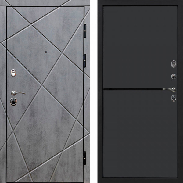 Входная дверь Termo-Door Лучи Бетон Темный - Нео Графит