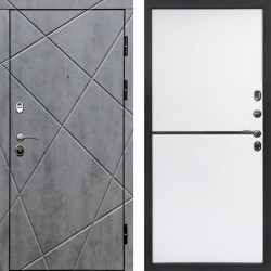 Входная дверь Termo-Door Лучи Бетон Темный - Нео White
