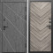 Входная дверь Termo-Door Лучи Бетон Темный - Плаза Елочка Серая