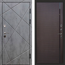 Входная дверь Termo-Door Лучи Бетон Темный - Porte Шоколад