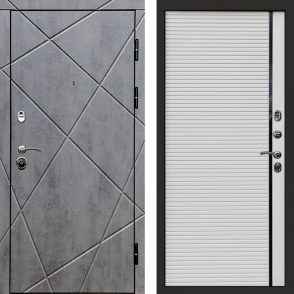 Входная дверь Termo-Door Лучи Бетон Темный - Porte white