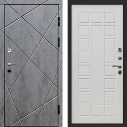 Входная дверь Termo-Door Лучи Бетон Темный - Престиж бежевый матовый