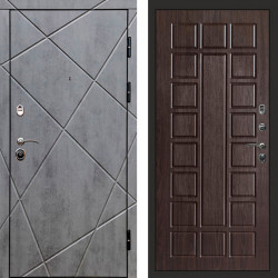 Входная дверь Termo-Door Лучи Бетон Темный - Престиж венге