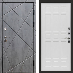 Входная дверь Termo-Door Лучи Бетон Темный - Спарта белое дерево