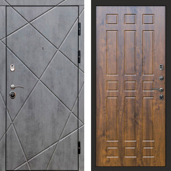 Входная дверь Termo-Door Лучи Бетон Темный - Спарта дуб