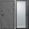 Входная дверь Termo-Door Лучи Бетон Темный - Зеркало Фацет Grey софт