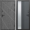 Входная дверь Termo-Door Лучи Бетон Темный - Зеркало Люмис Грей Софт