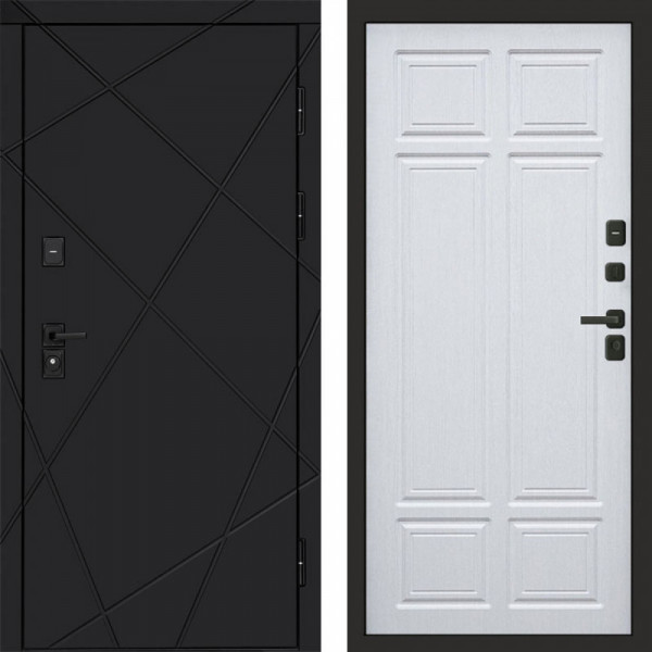 Входная дверь Termo-Door Лучи Black - Без серии Лиственница премиум