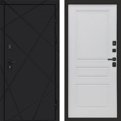 Входная дверь Termo-Door Лучи Black - Классика белый матовый