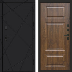 Входная дверь Termo-Door Лучи Black - Лион Дуб