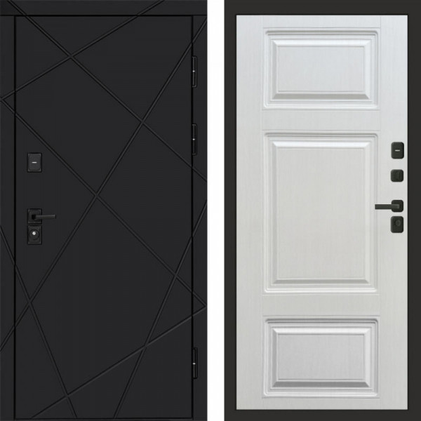 Входная дверь Termo-Door Лучи Black - Лион Лиственница