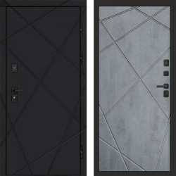 Входная дверь Termo-Door Лучи Black - Лучи бетон темный
