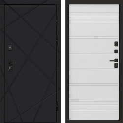 Входная дверь Termo-Door Лучи Black - Лучи White line