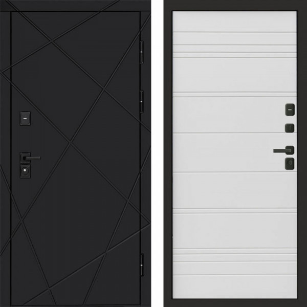 Входная дверь Termo-Door Лучи Black - Лучи White line