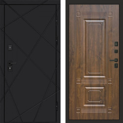 Входная дверь Termo-Door Лучи Black - Мадрид Дуб