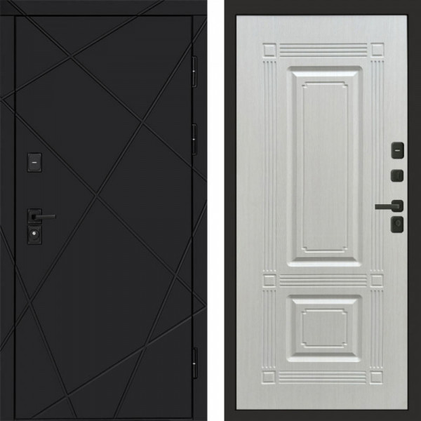 Входная дверь Termo-Door Лучи Black - Мадрид Лиственница
