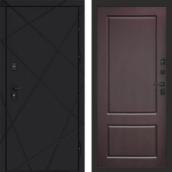 Входная дверь Termo-Door Лучи Black - Марсель Шоколад
