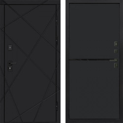 Входная дверь Termo-Door Лучи Black - Нео Black