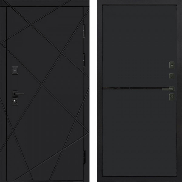 Входная дверь Termo-Door Лучи Black - Нео Black