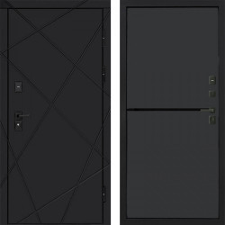 Входная дверь Termo-Door Лучи Black - Нео Графит