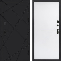 Входная дверь Termo-Door Лучи Black - Нео White
