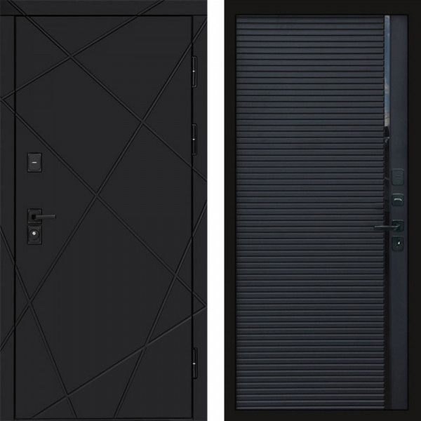 Входная дверь Termo-Door Лучи Black - Porte black