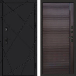 Входная дверь Termo-Door Лучи Black - Porte Шоколад