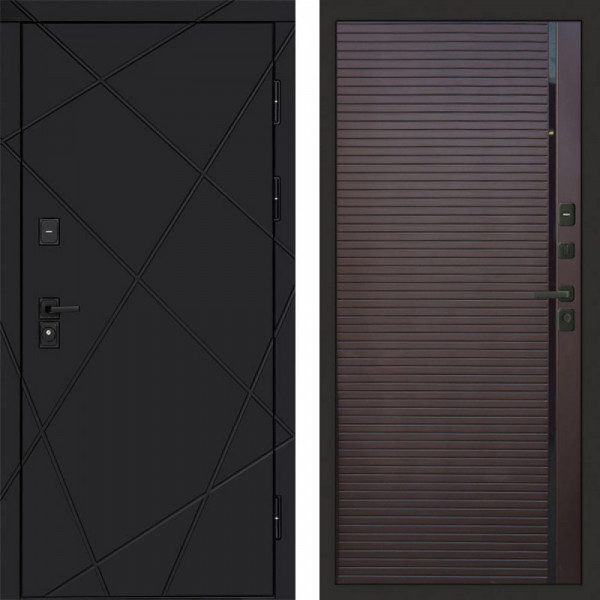 Входная дверь Termo-Door Лучи Black - Porte Шоколад