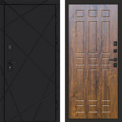 Входная дверь Termo-Door Лучи Black - Спарта дуб