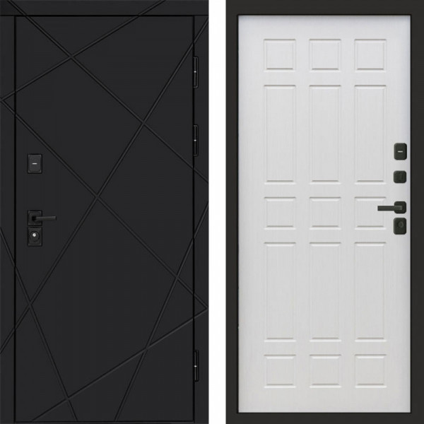 Входная дверь Termo-Door Лучи Black - Спарта лиственница