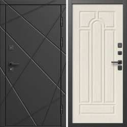 Входная дверь Termo-Door Лучи Блэк - Арка лиственница