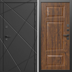 Входная дверь Termo-Door Лучи Блэк - Лион Дуб